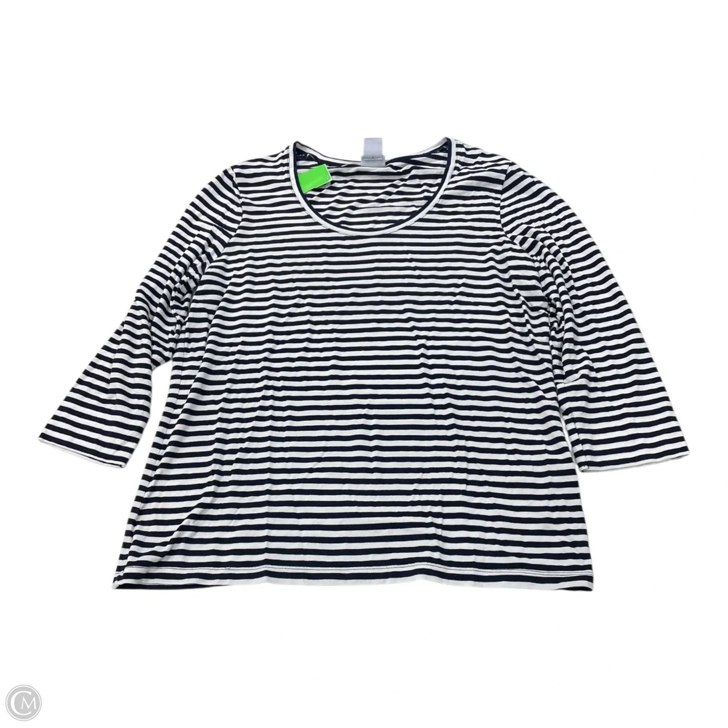 Top Long Sleeve By Chicos In Striped Pattern, Size: L