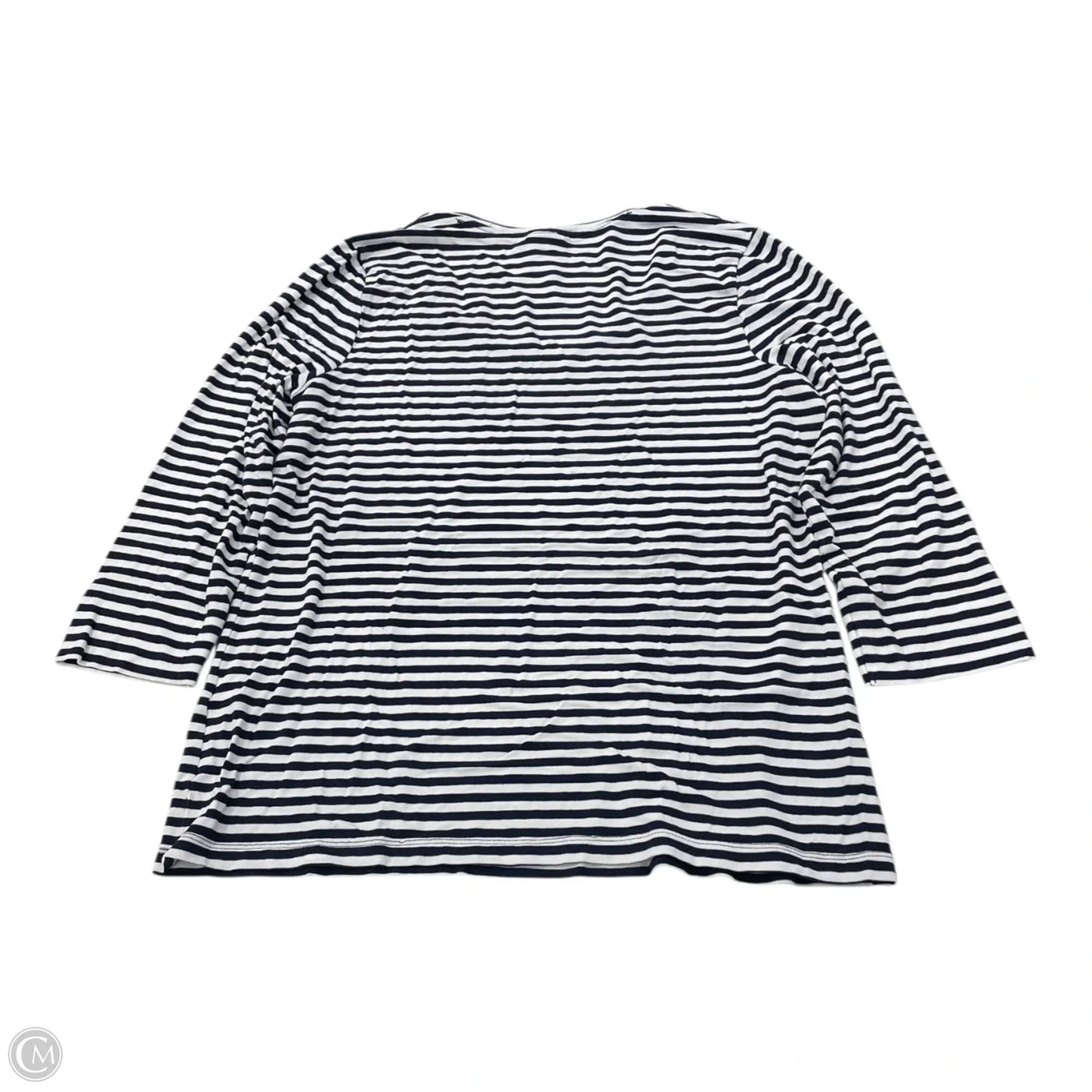 Top Long Sleeve By Chicos In Striped Pattern, Size: L