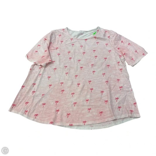 Top Short Sleeve By Chicos In Pink, Size: Xl