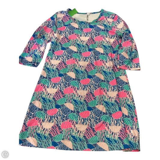 Dress Casual Short By Lulu B In Blue & Pink, Size: M