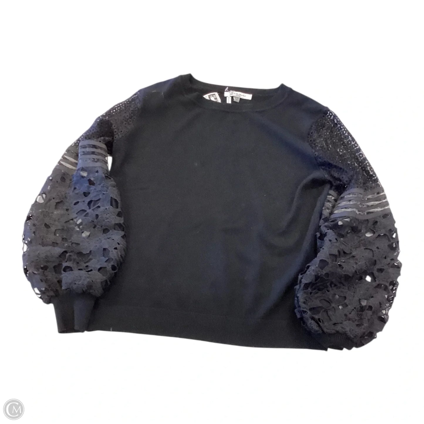 Top Long Sleeve By Sioni In Black, Size: L