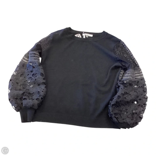 Top Long Sleeve By Sioni In Black, Size: L