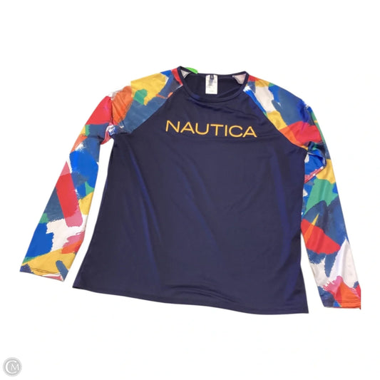 Top Long Sleeve By Nautica In Navy, Size: Xl