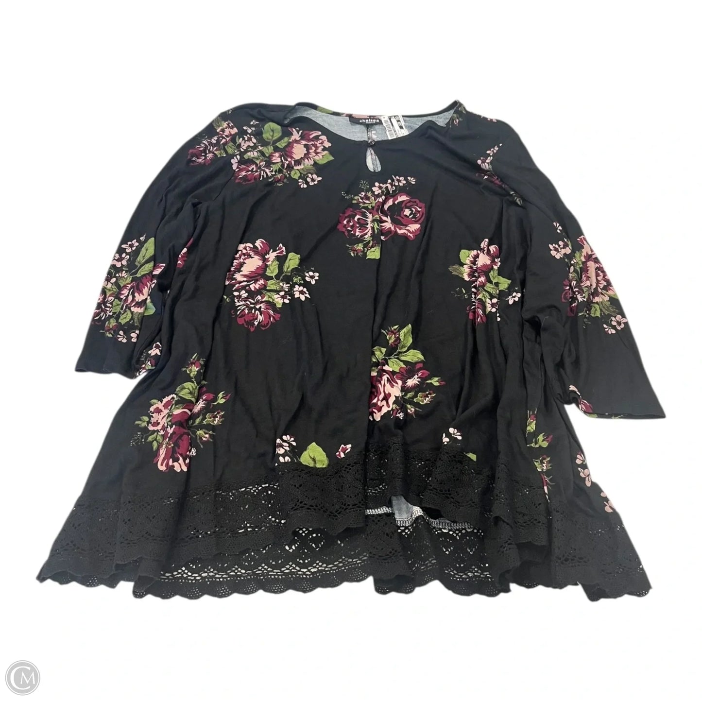 Top Long Sleeve By Chelsea Studio In Floral Print, Size: 3x