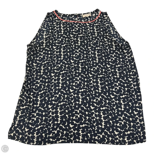 Top Sleeveless By Loft In Black & White, Size: M