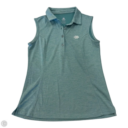 Athletic Top Long Sleeve Collar By Cmc In Blue, Size: Xs