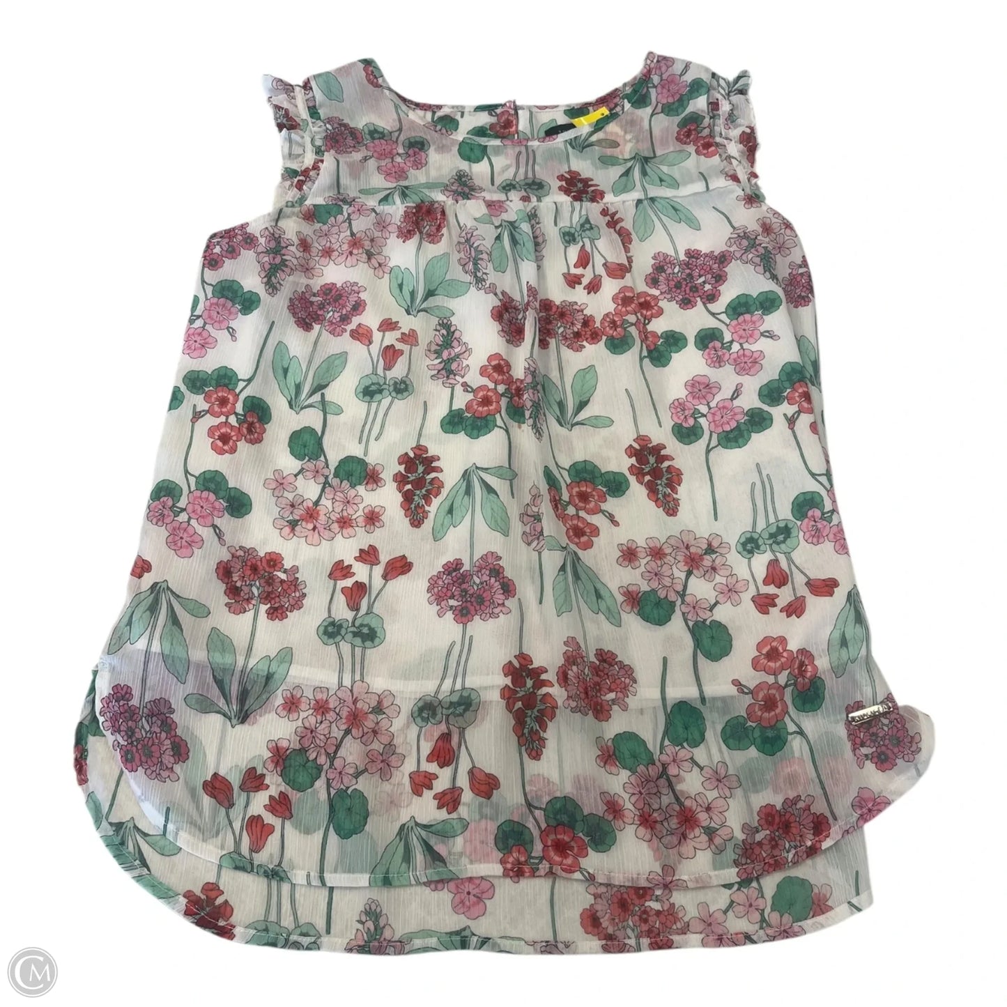 Top Sleeveless By Tommy Hilfiger In Floral Print, Size: M