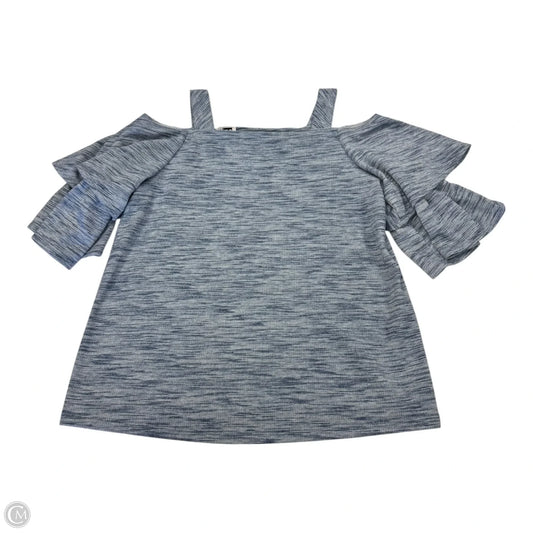 Top Short Sleeve By Chicos In Blue, Size: 0 (Small)