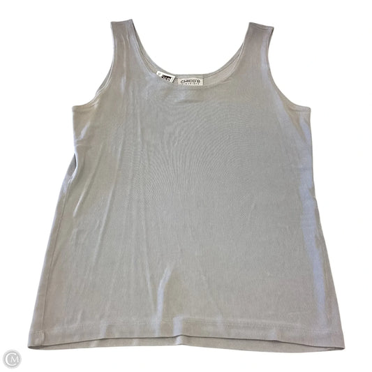 Top Sleeveless By Chicos In Grey, Size: 1