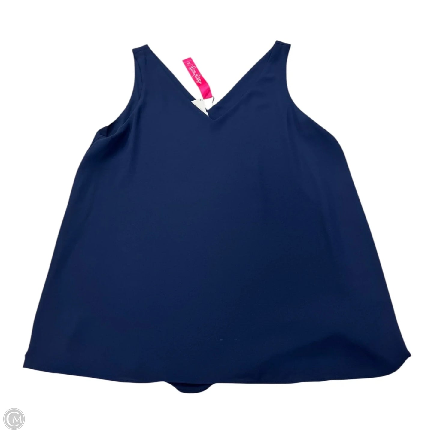 Top SHORT Sleeve Designer By Lilly Pulitzer In Navy, Size: Xs