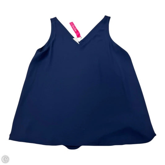 Top SHORT Sleeve Designer By Lilly Pulitzer In Navy, Size: Xs