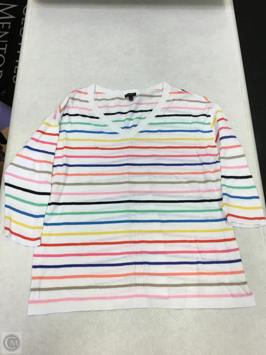 Sweater By Talbots In Striped Pattern, Size: L