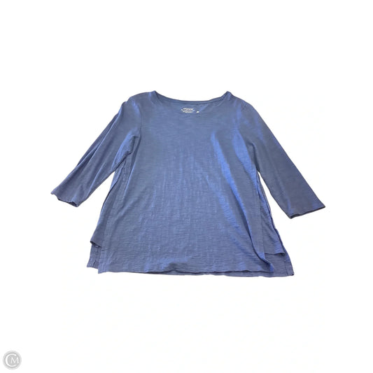 Top 3/4 Sleeve Basic By Chicos In Blue, Size: m