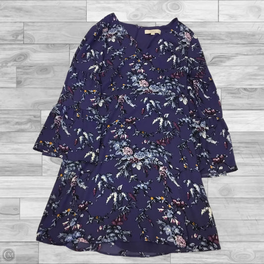Dress Casual Midi By Loft In Purple, Size: 10p