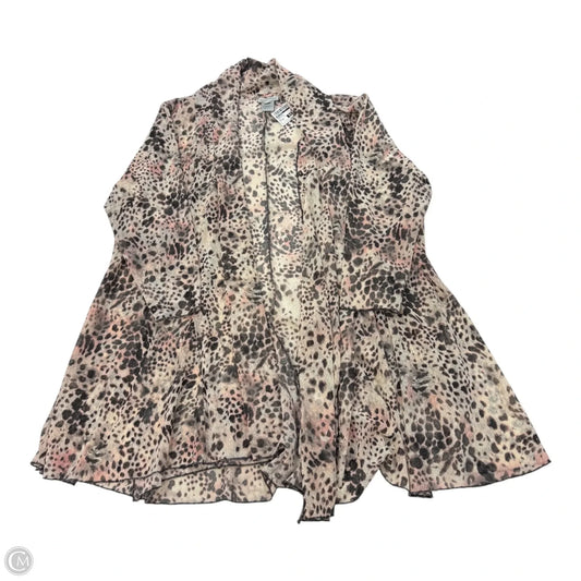 Cardigan By Multiples In Animal Print, Size: Xl