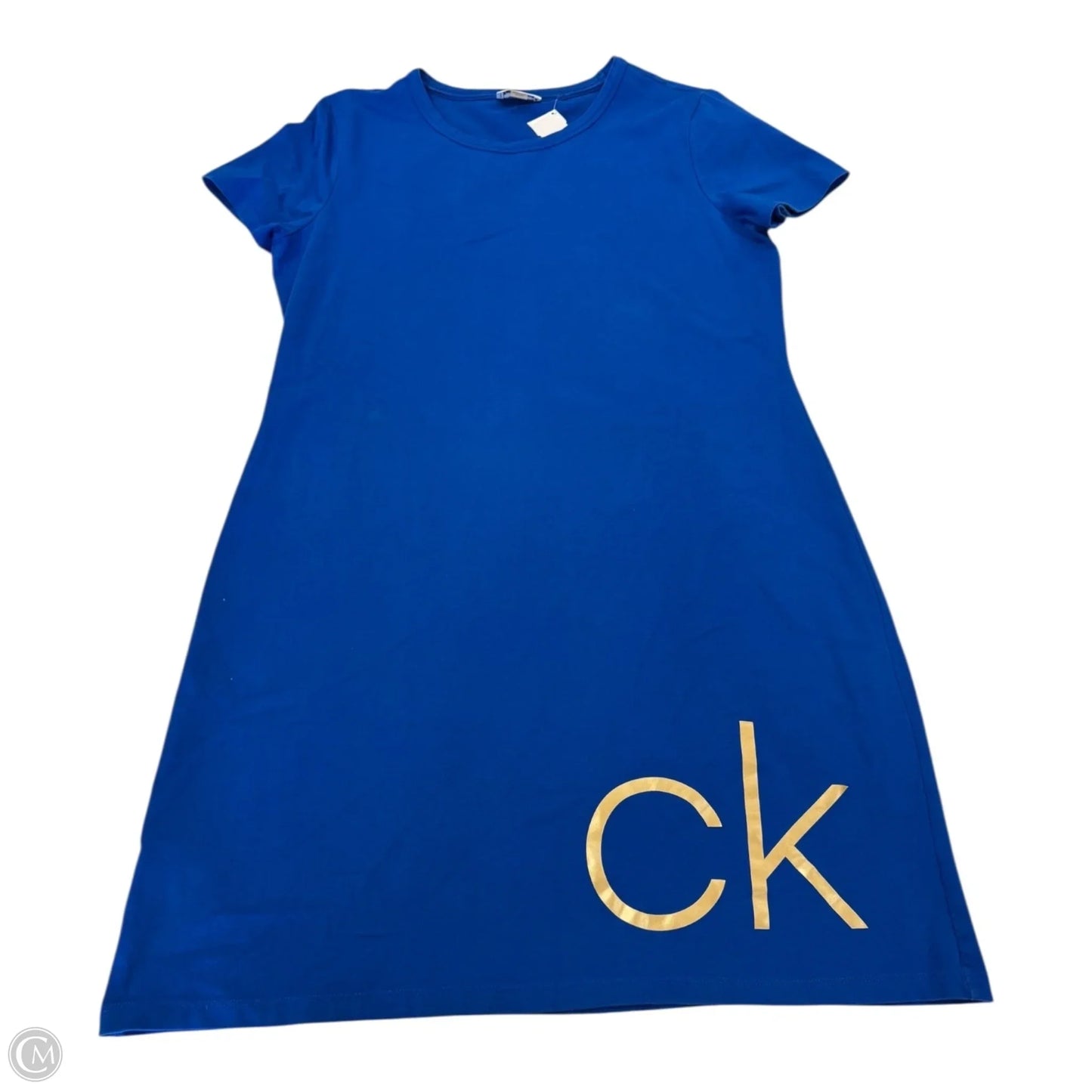 Dress Casual Short By Calvin Klein In Blue, Size: L