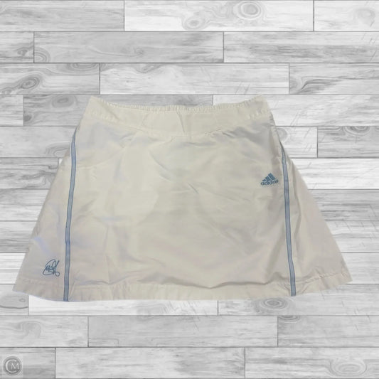 Athletic Skirt By Adidas In White, Size: 4