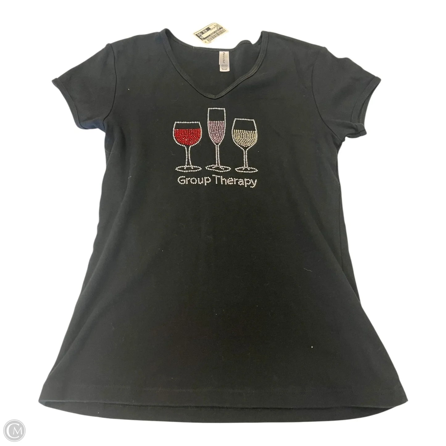 Top Short Sleeve By Clothes Mentor In Black, Size: S