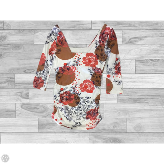 Top 3/4 Sleeve By Cabi In Floral Print, Size: S