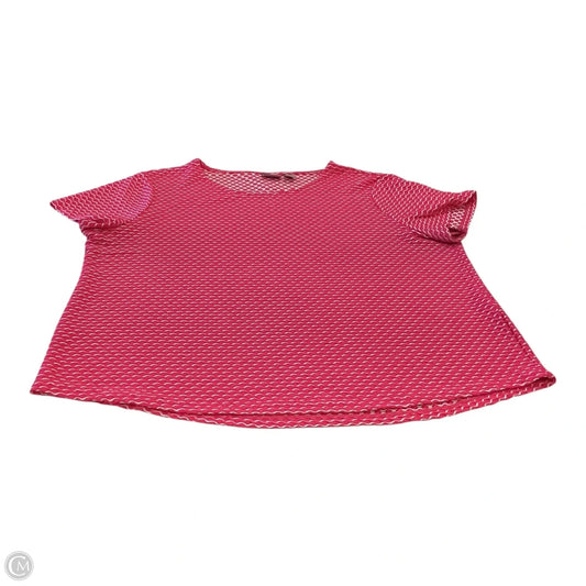 Top Short Sleeve By Chicos In Pink, Size: Xl