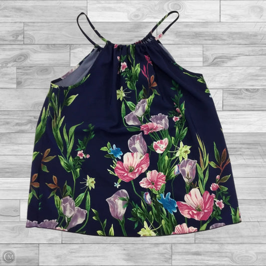 Top Sleeveless By Shein In Floral Print, Size: 1x