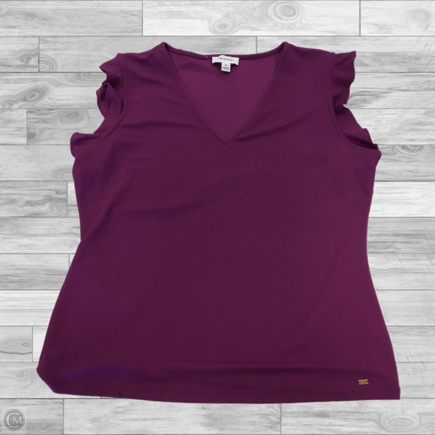 Top Sleeveless By Calvin Klein In Purple, Size: Xl