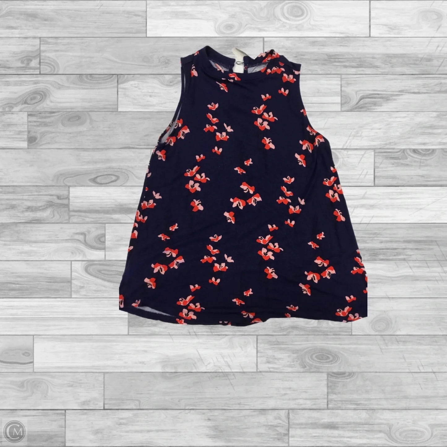 Top Sleeveless By Loft In Floral Print, Size: Mp