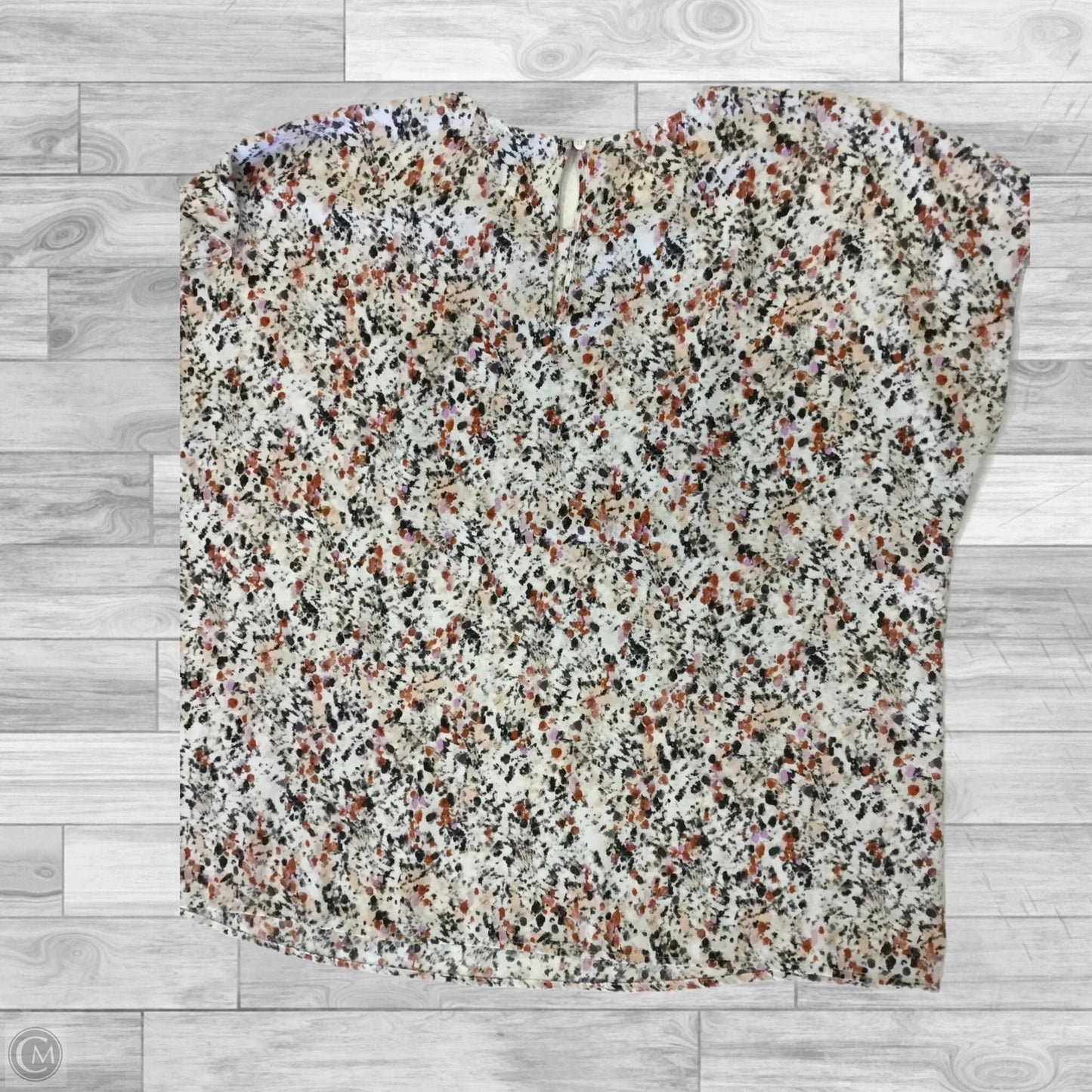 Top Short Sleeve By Halogen In Floral Print, Size: 2x