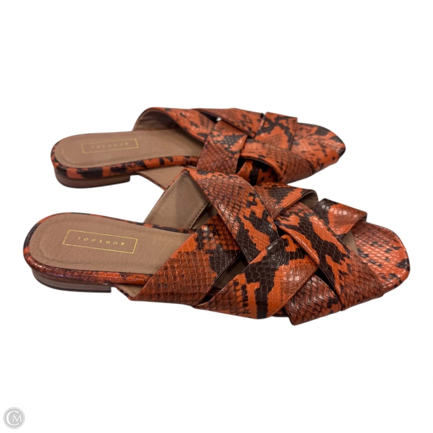Sandals Flats By Top Shop In Orange, Size: 7.5