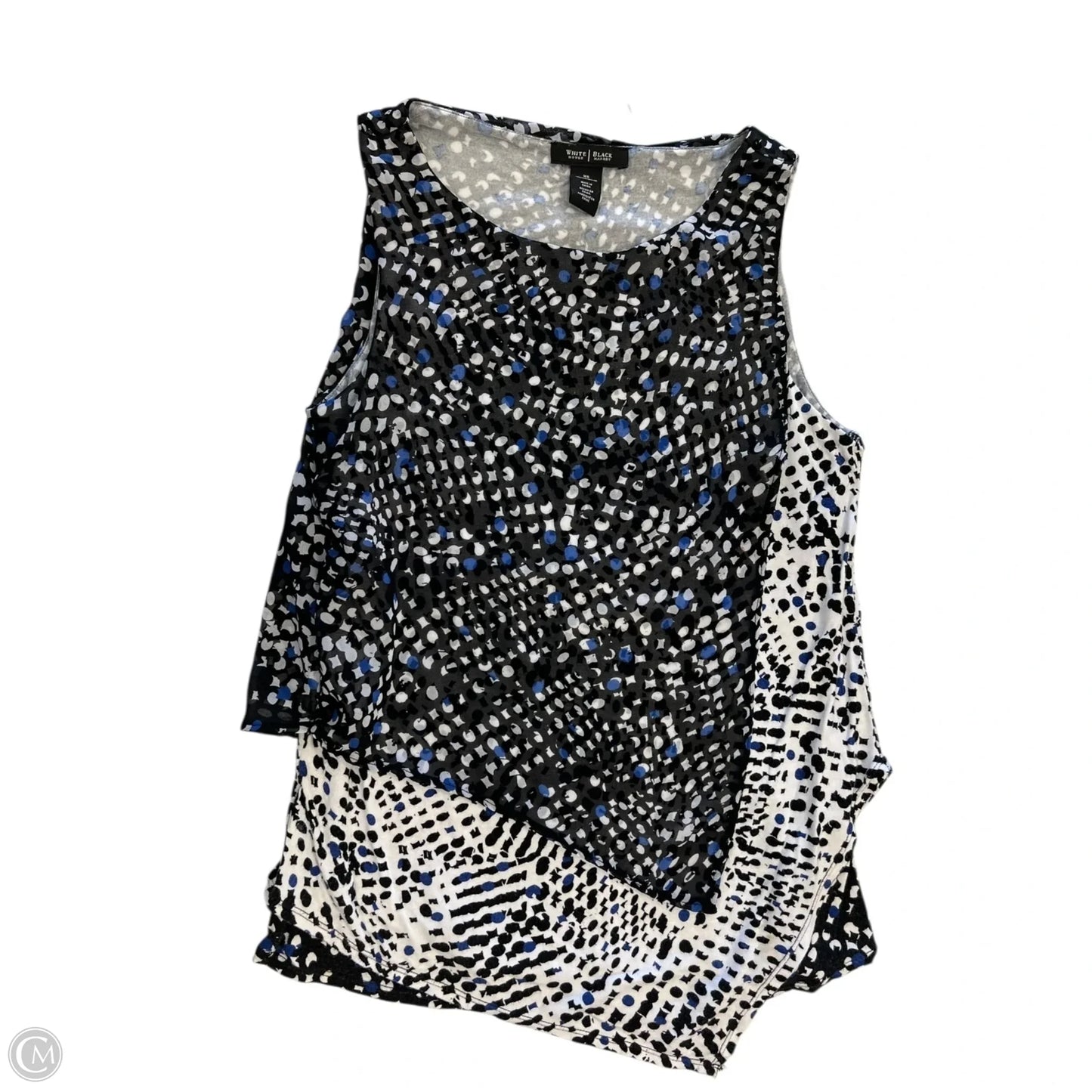 Top Sleeveless By White House Black Market In Polkadot Pattern, Size: Xs