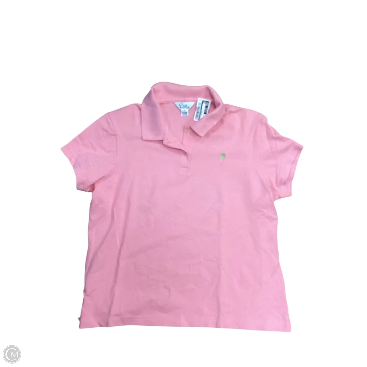 Top Short Sleeve Designer By Lilly Pulitzer In Pink, Size: Xl
