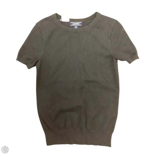 Sweater Short Sleeve By Lands End In Black, Size: Xs