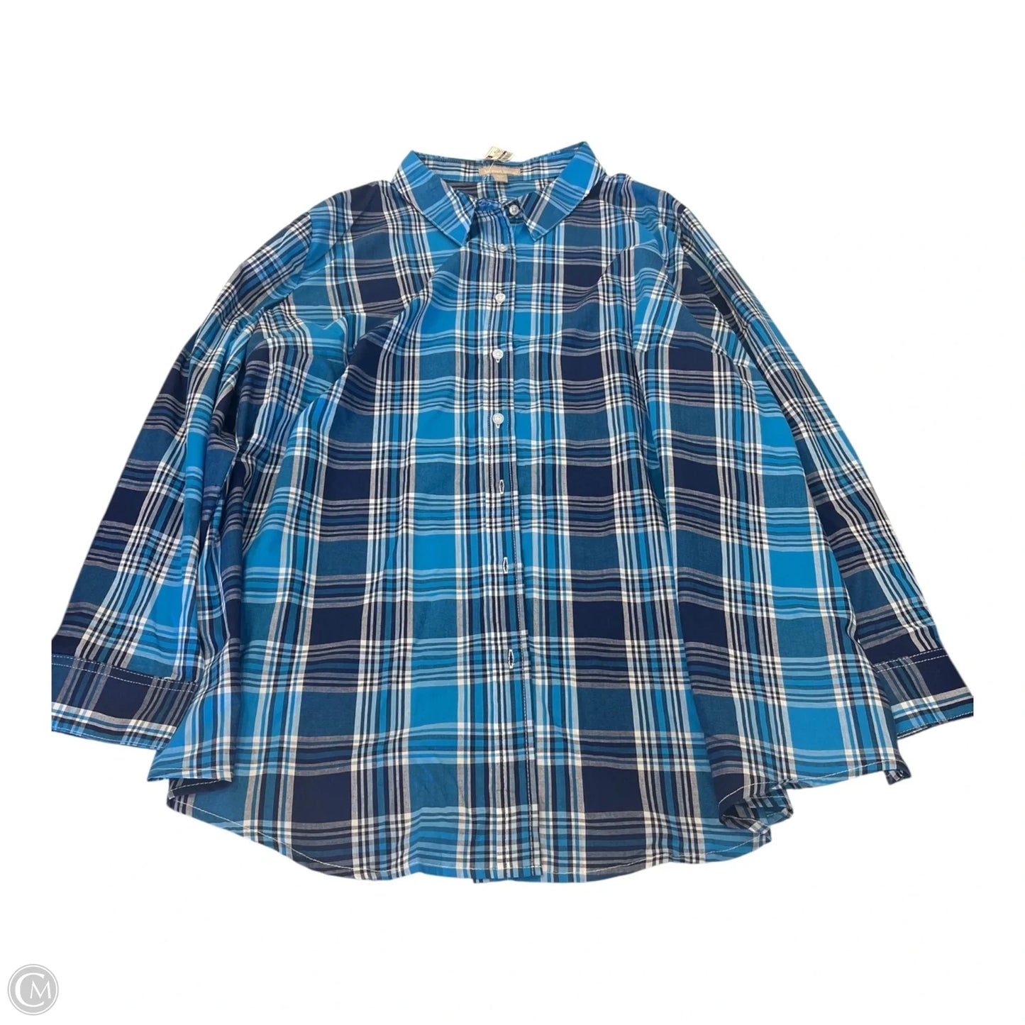 Top Long Sleeve By Clothes Mentor In Blue, Size: 3x