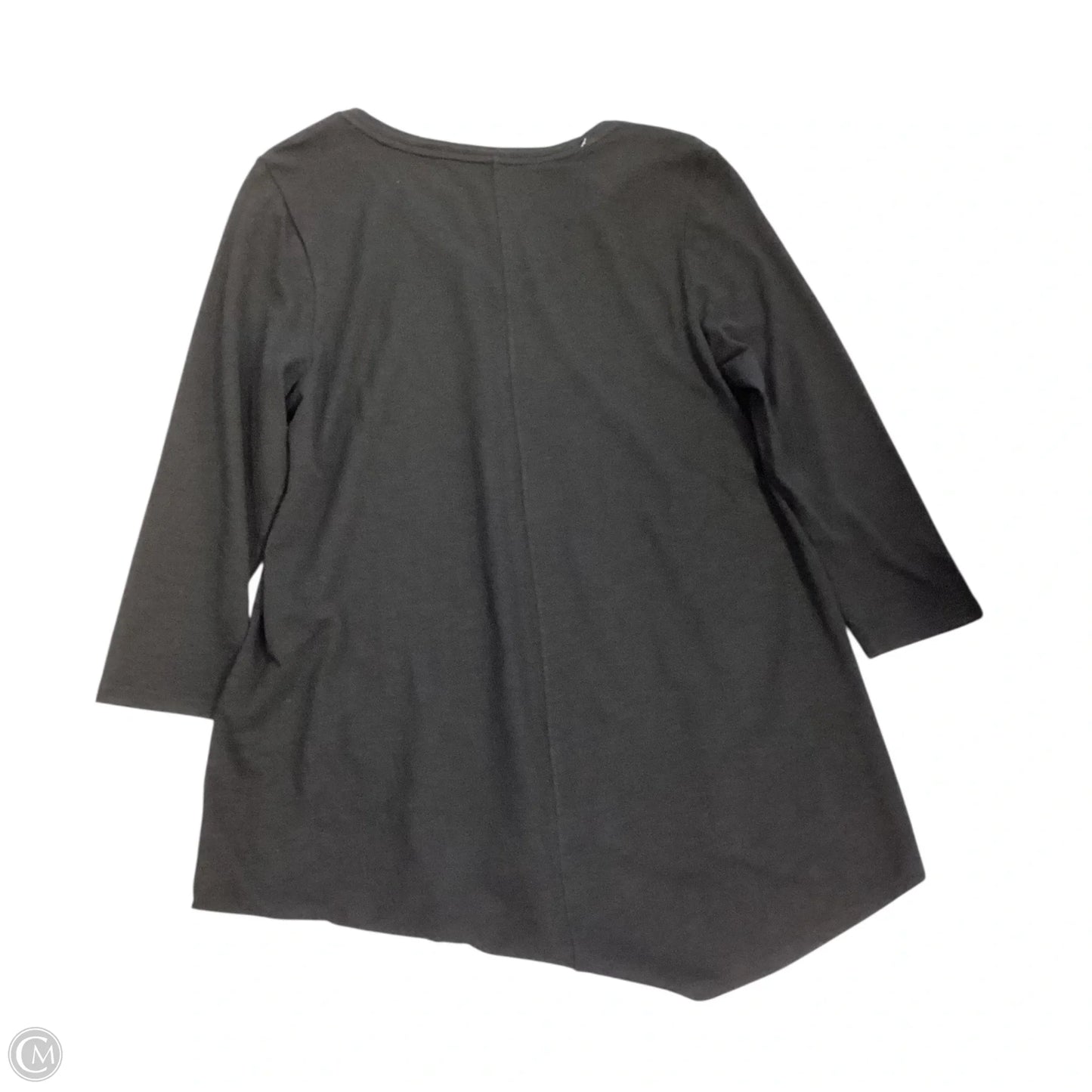 Top 3/4 Sleeve By Chicos In Black, Size: M