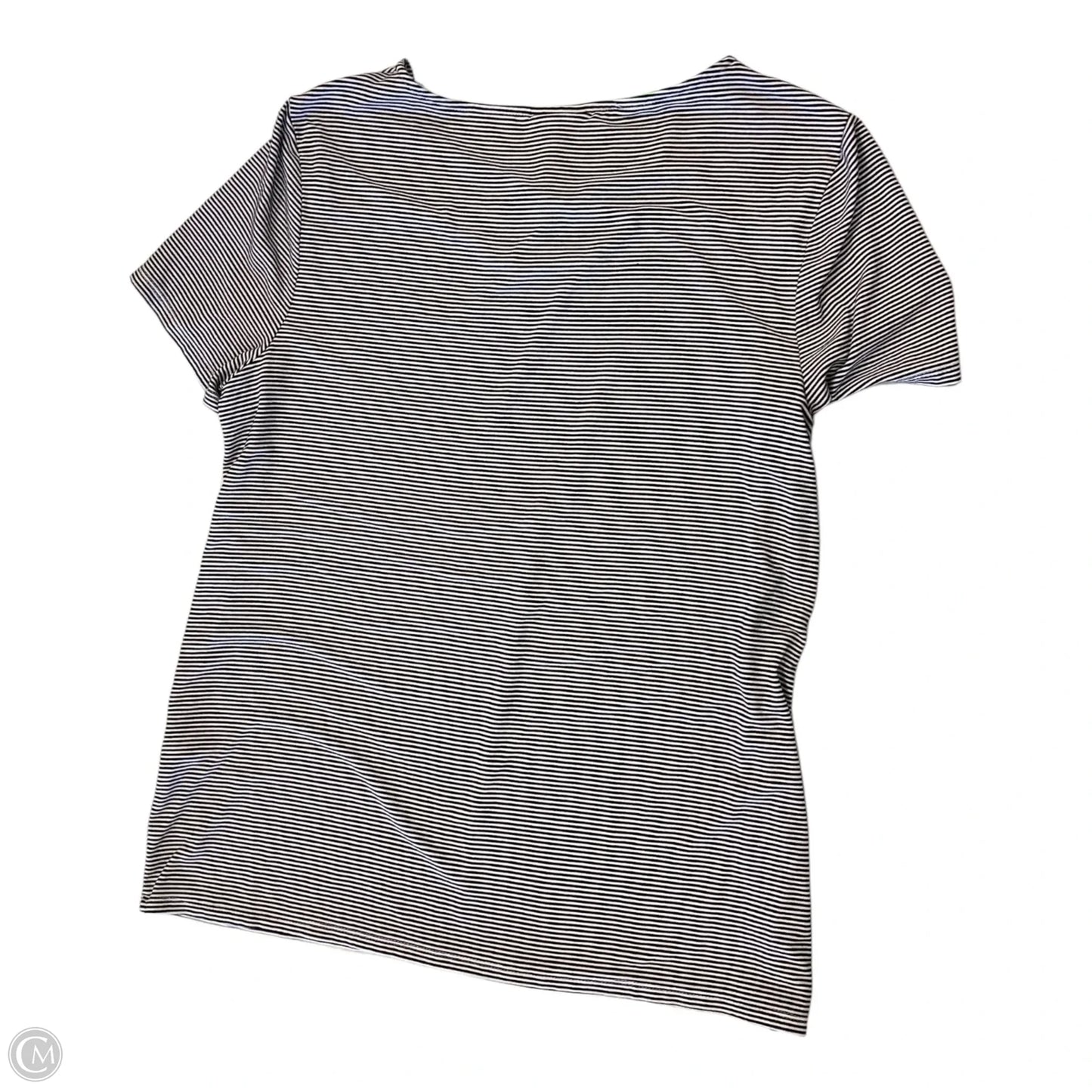 Top Short Sleeve By Chicos In Striped Pattern, Size: M