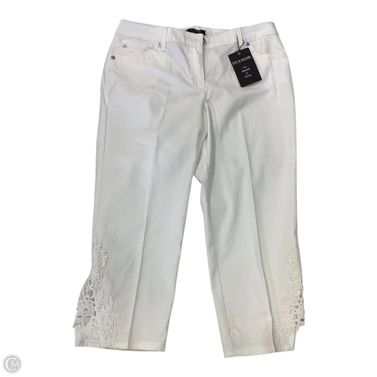 Capris By Zac And Rachel In White, Size: 10