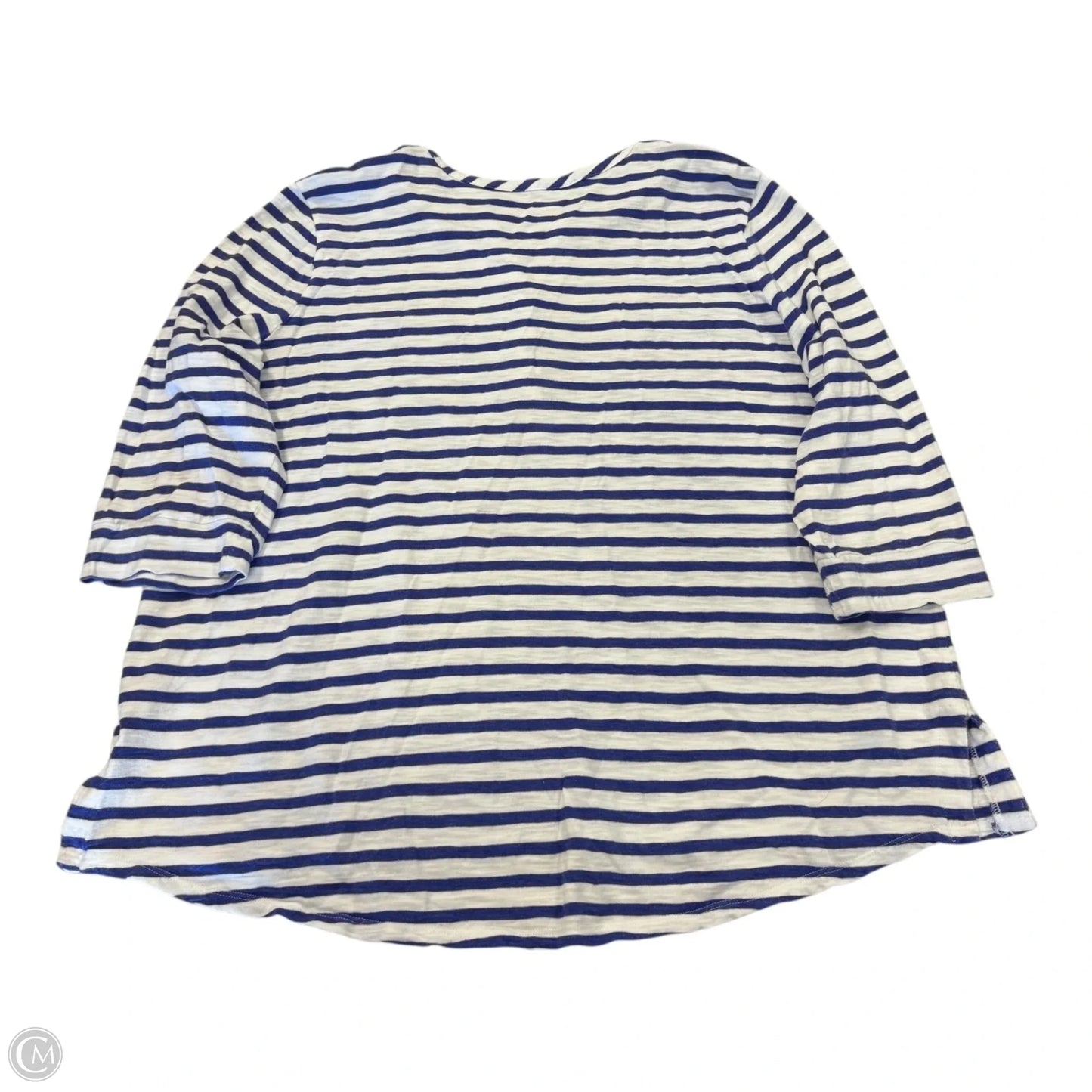 Top Short Sleeve By Chicos In Striped Pattern, Size: Xl