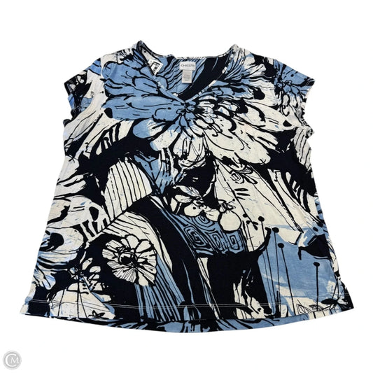 Top Short Sleeve By Chicos In Blue, Size: Xl