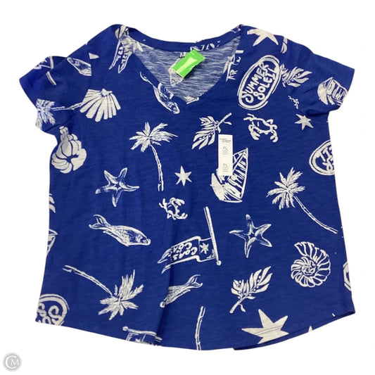 Top Short Sleeve By Sonoma In Blue, Size: Lp