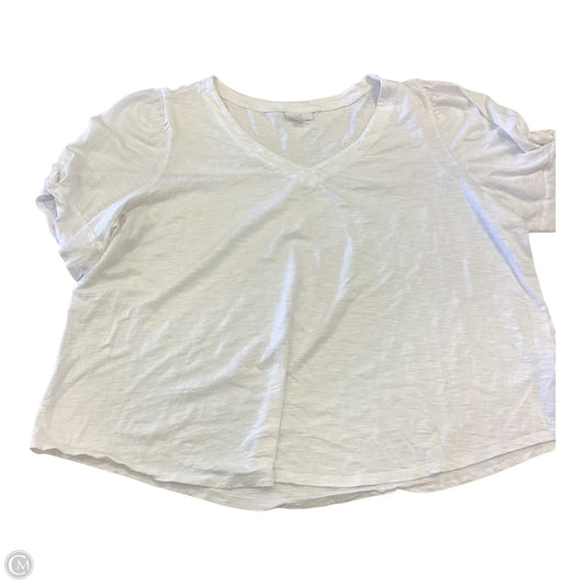 Top Short Sleeve By J. Jill In White, Size: 3x