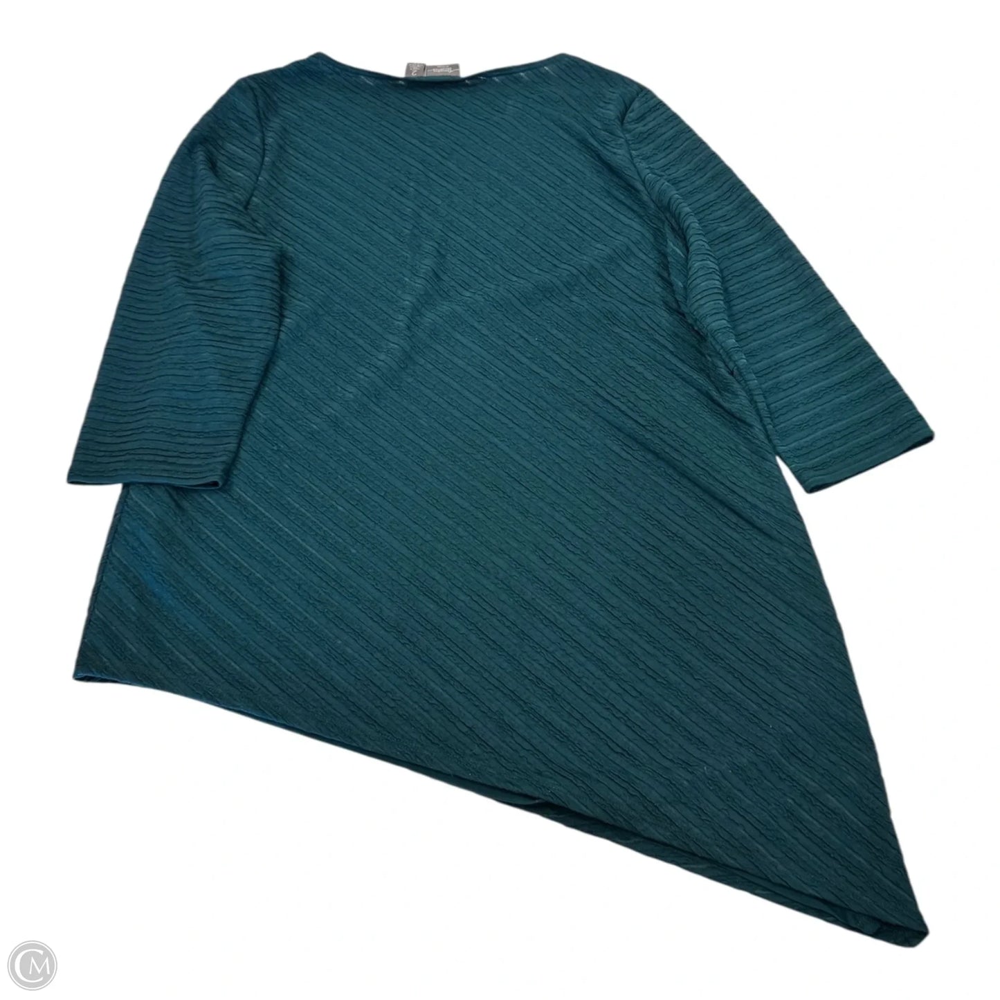 Top 3/4 Sleeve By Chicos In Green, Size: L