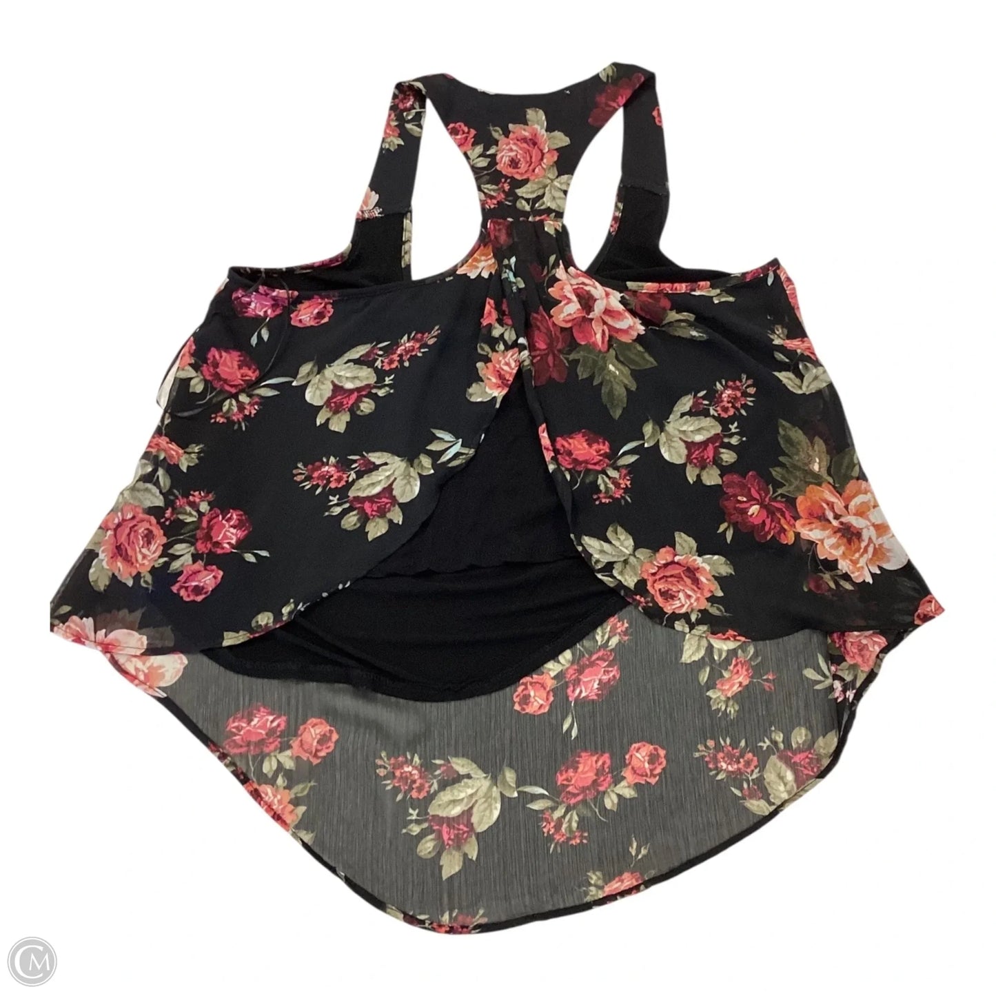 Top Sleeveless By Ambiance Apparel In Floral Print, Size: L