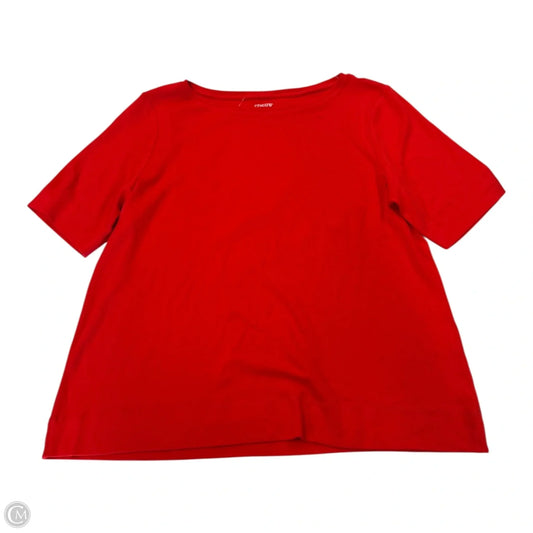 Top Short Sleeve By Chicos In Red, Size: Xl