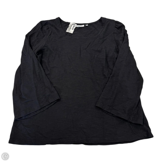 Top 3/4 Sleeve By Chicos In Black, Size: L