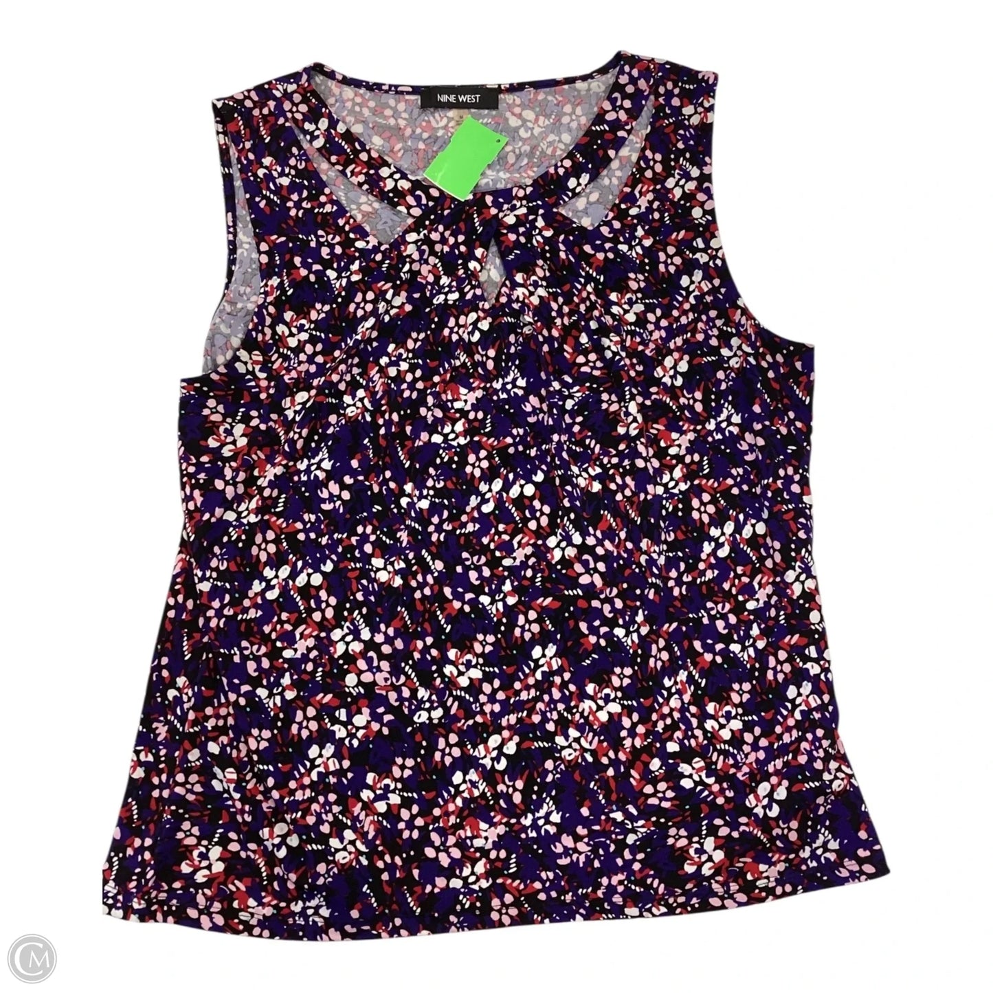 Top Sleeveless By Nine West In Multi-colored, Size: M