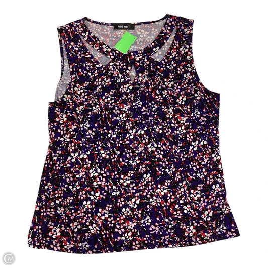 Top Sleeveless By Nine West In Multi-colored, Size: M