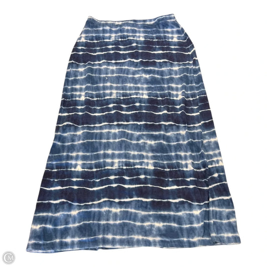 Skirt Maxi By Jones New York In Blue & White, Size: L