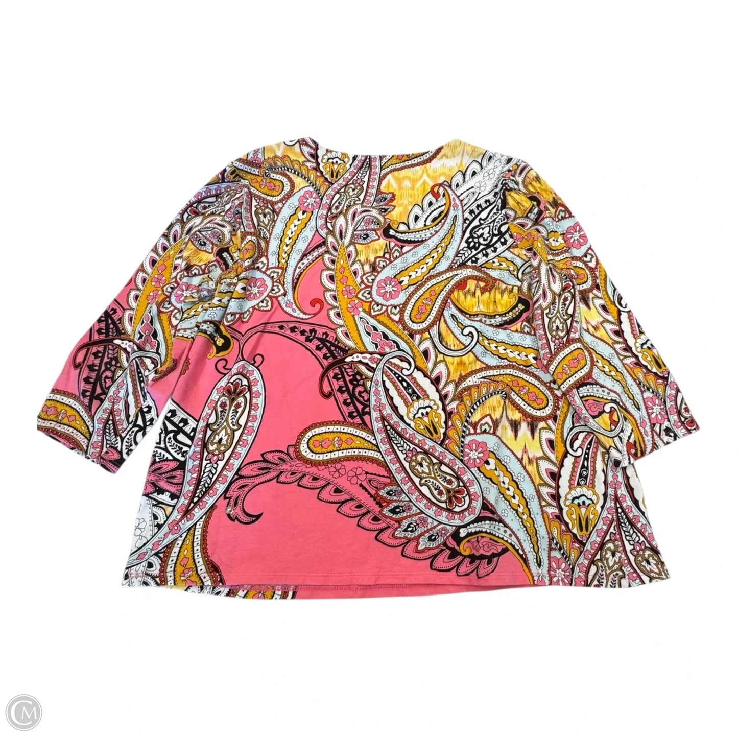 Top 3/4 Sleeve By Chicos In Multi-colored, Size: Lp
