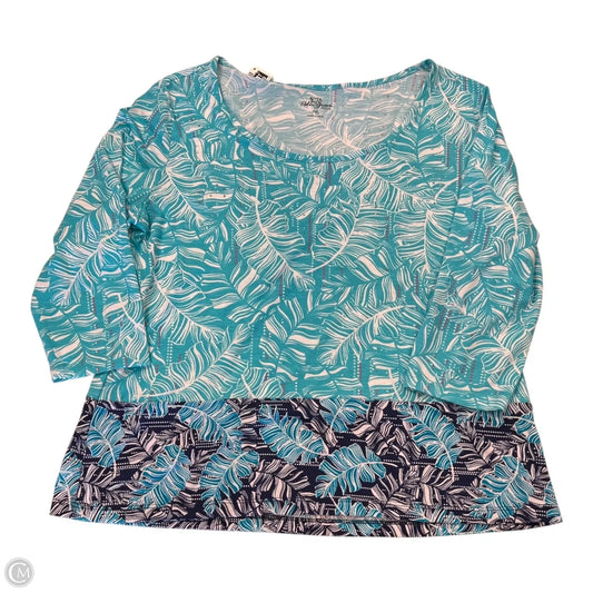 Top 3/4 Sleeve By Clothes Mentor In Tropical Print, Size: Xlp