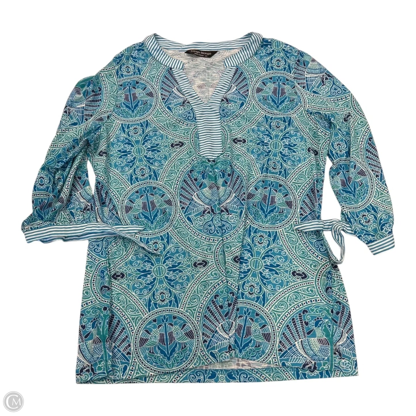 Top 3/4 Sleeve By Clothes Mentor In Blue, Size: L